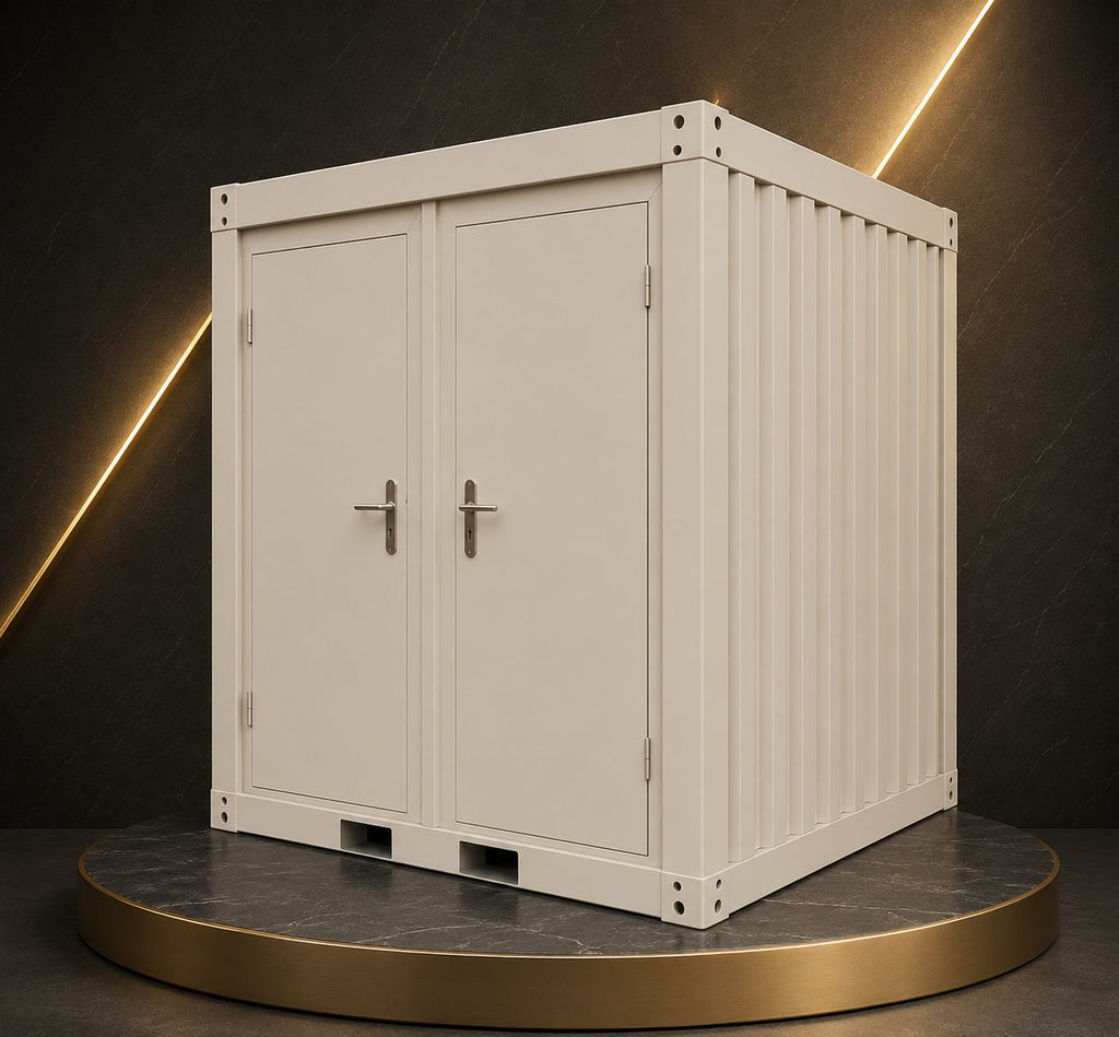 Kontener WC+Prysznic RAL 9002 - widok boczny | SD Pol