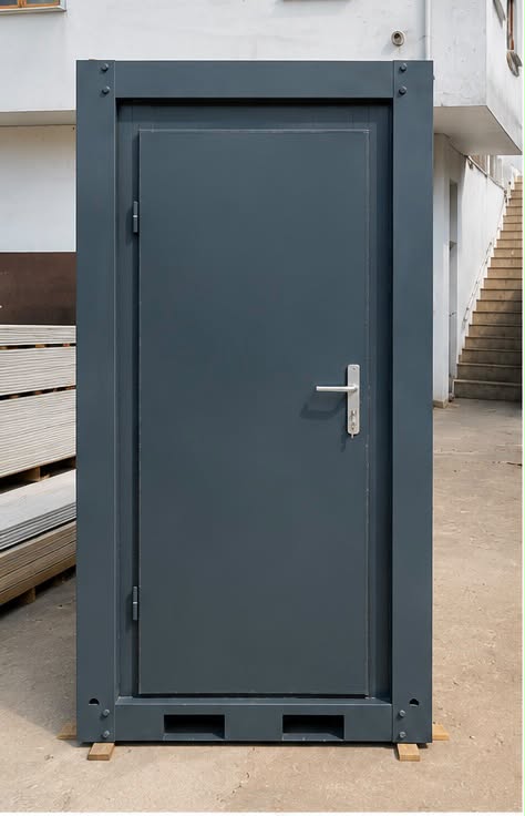 Kontener sanitarny WC - POJEDYNCZA TOALETA GOTOWA DO PODŁĄCZENIA - Antracyt